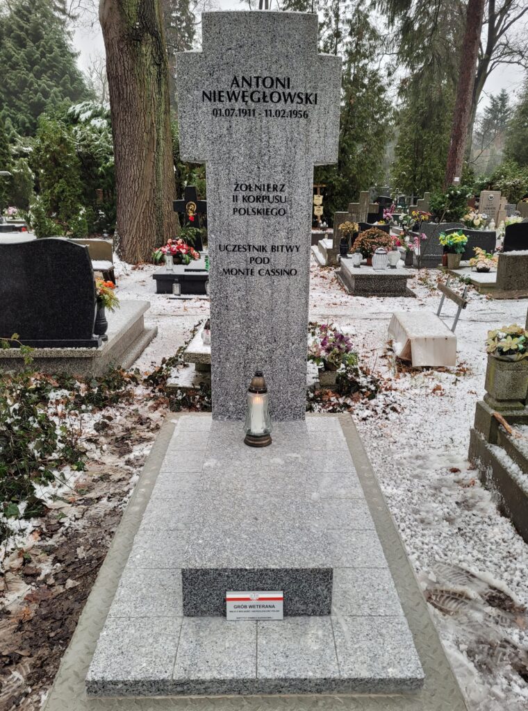 Grób wachmistrza Antoniego Niewęgłowskiego na Cmentarzu Grabiszyńskim we Wrocławiu