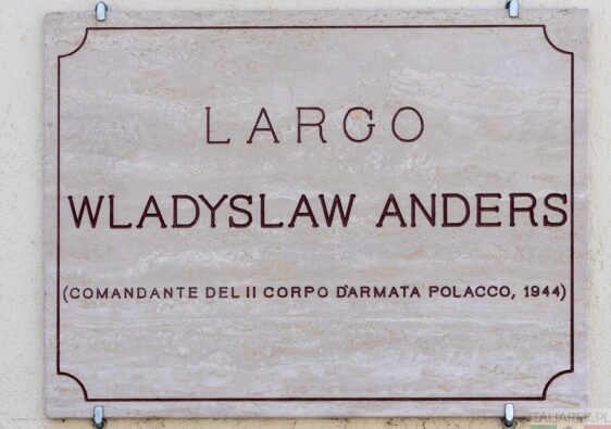 Generał Anders - plac Władysława Andersa w Cassino