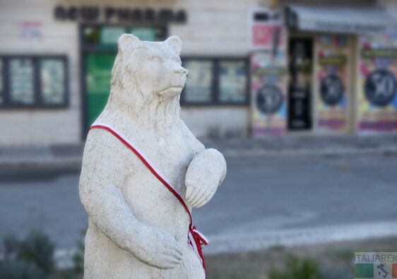 Niedźwiedź Wojtek - pomnik w Cassino