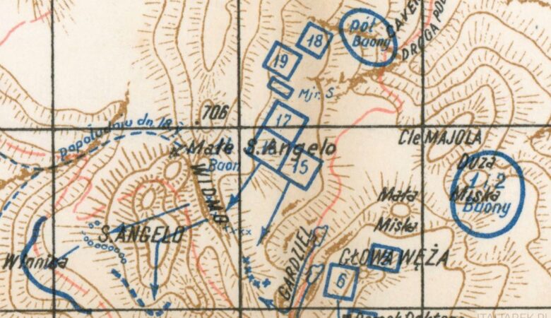 Polscy komandosi - Zgrupowanie Commando na mapie w przewodniku.