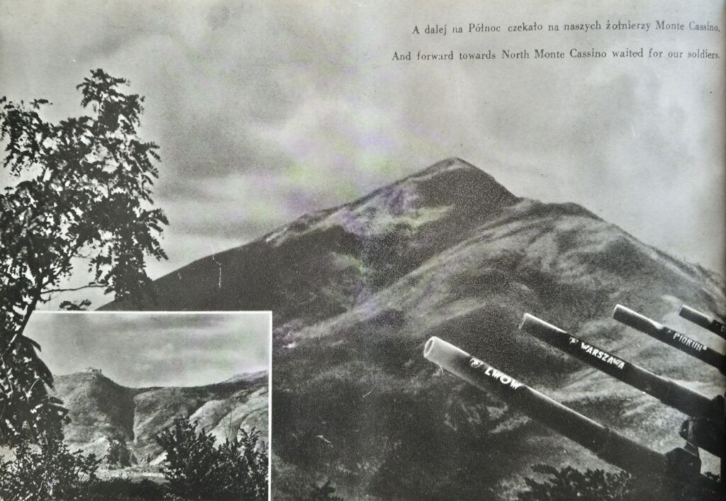 Monte Cassino - Historia 2 Grupy Artylerii / Story of the 2nd AGPA, Wydawnictwo 2 Grupy Artylerii, Włochy 1945 rok.