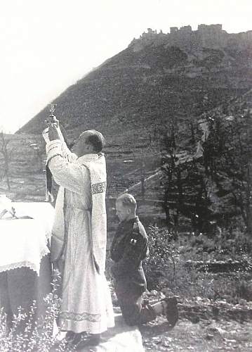 Ks. Józef Joniec, msza w okolicach Monte Cassino, maj 1944